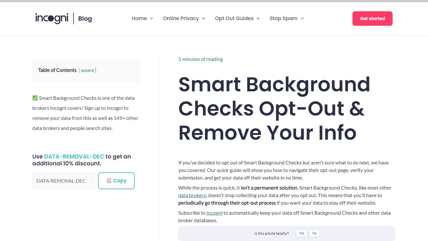 Smart Background Checks Opt-Out & Remove Your Info - Incogni Blog
